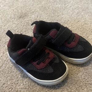 Carter's Black and Burgundy Kids Sneakers
